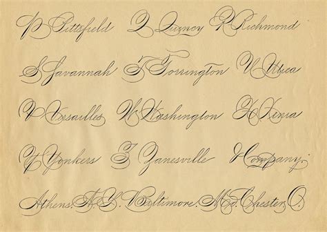 Spencerian Saturday Pen Flourished Words The Graphics Fairy