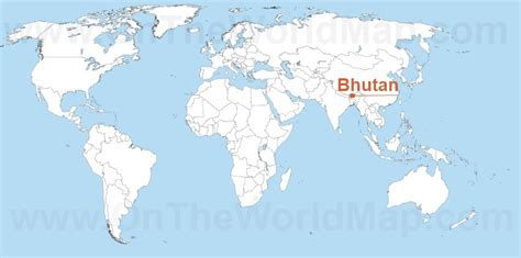 Bhutan On The World Map Bhutan On The Asia Map