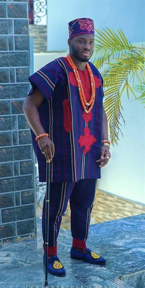 Aso Oke Costume Costume Dhommes Nigérians Vêtements Etsy Nigerian