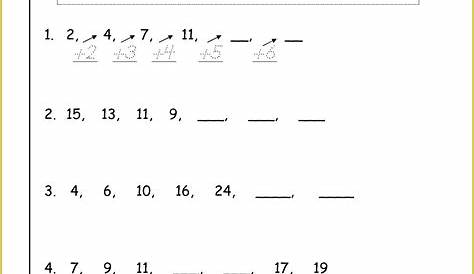 math patterns worksheet 4th grade