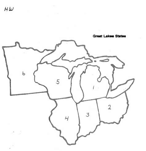 Great Lake States Map Diagram Quizlet