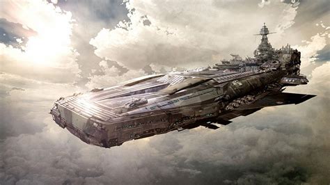 Space Ship 3d Illustration Science Fiction Futuristic Hd Wallpaper