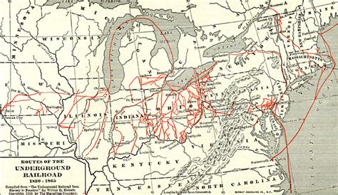 Routes Of The Underground Railroad Map