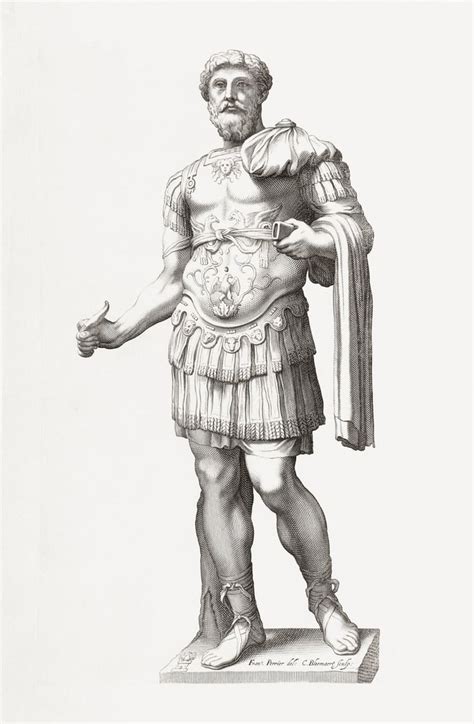 Roman Emperor Marcus Aurelius Portrait By Francois Perrier