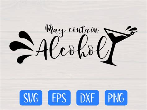 May Contain Alcohol SVG Etsy