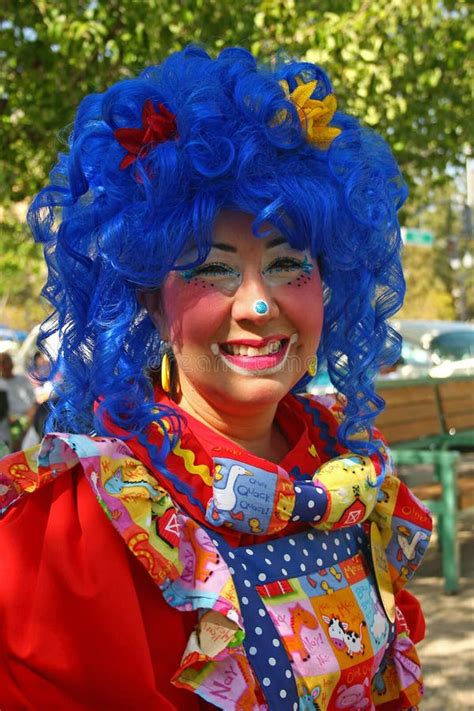 Colorful Clown Smiles For Camera Stock Photo Image Of Circus Happy