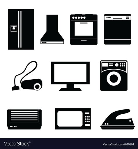 Appliance Icons Royalty Free Vector Image Vectorstock