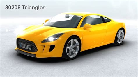 Generic Sports Car Realtime 3d Model Flatpyramid