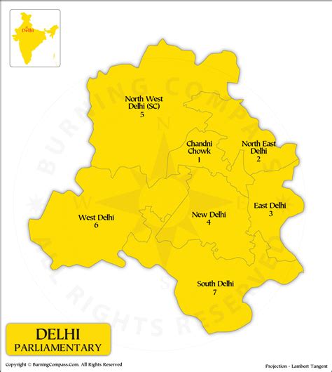 Delhi Parliamentary Constituency Map List Of Delhi Lok Sabha Seats