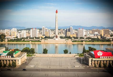 Kim Il Sung Square In Pyongyang North Korea With The 170 Metre Tall