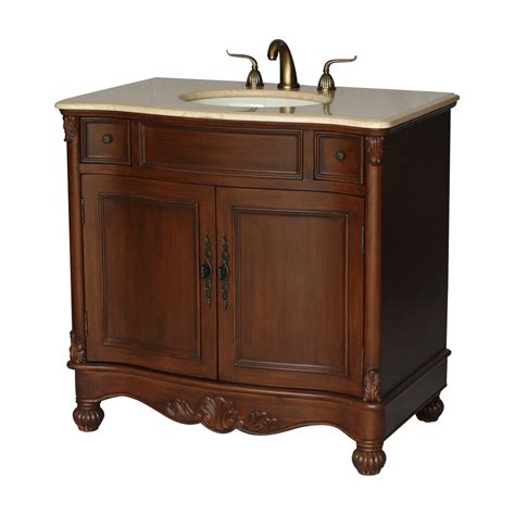 Today's bathrooms are complete with types such as steam showers, whirlpool tubs and embellished vanity designs. 36" Adelina Antique Style Single Sink Bathroom Vanity with ...