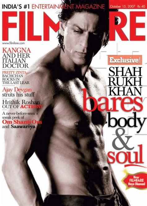 Shah Rukh Khan For Filmfare Cover Oct 2007 Shahrukh Khan Entertainment Magazine Khan