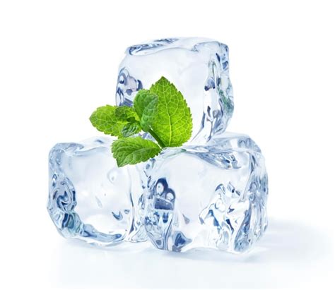 Premium Photo Ice Cubes With Mint