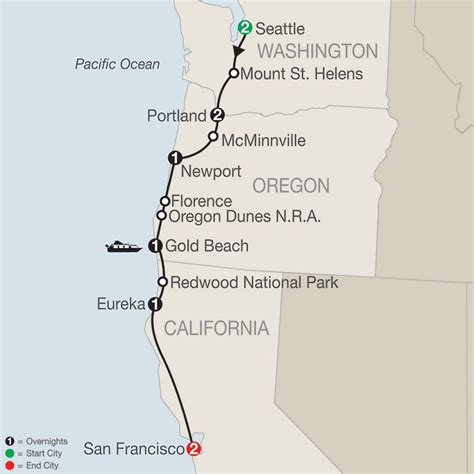 California Washington And Oregon Tour Escorted Tours Eureka