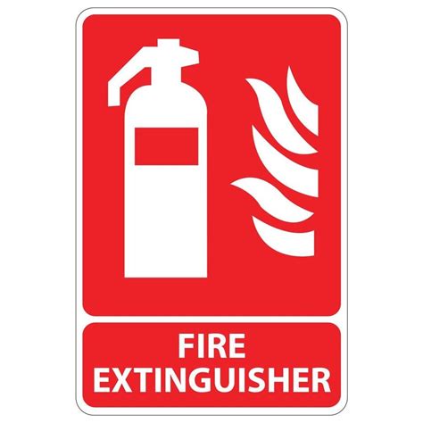 Rectangular Reflective Fire Extinguisher Signs Dimension 14 X 4 Inch