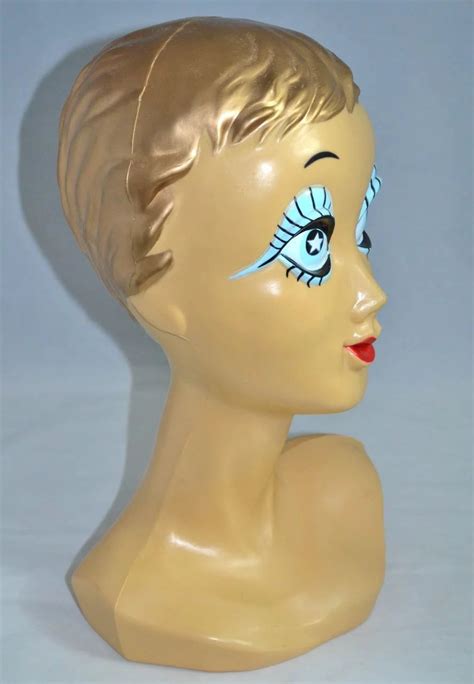 1960s Starry Blue Eyed Gold Hair Twiggy Biba Mannequin Display Kitsch