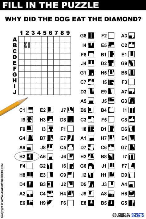 Große auswahl an motiven im shop! JEWELRY PICTURE FILL-IN PUZZLE - Jewelry Secrets