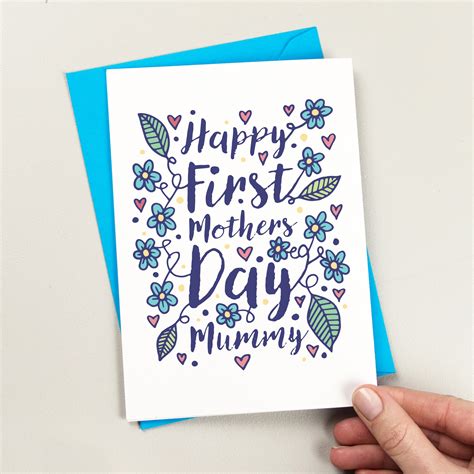 Floral Happy First Mothers Day Card A Is For Alphabet