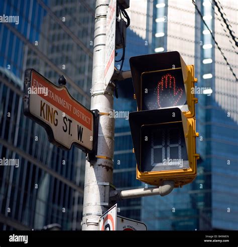 Traffic Light In Downtown Toronto Ontario Canada Stock Photo Alamy