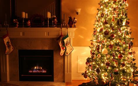 Christmas Fireplace Fire Holiday Festive Decorations Eq