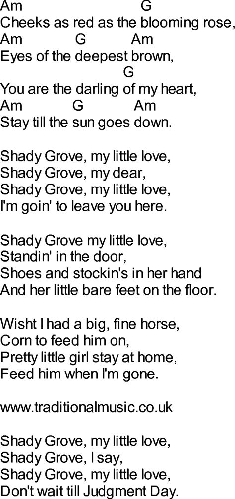 Bluegrass Songs With Chords Shady Grove