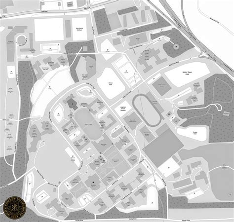 Wake Forest University Map Etsy