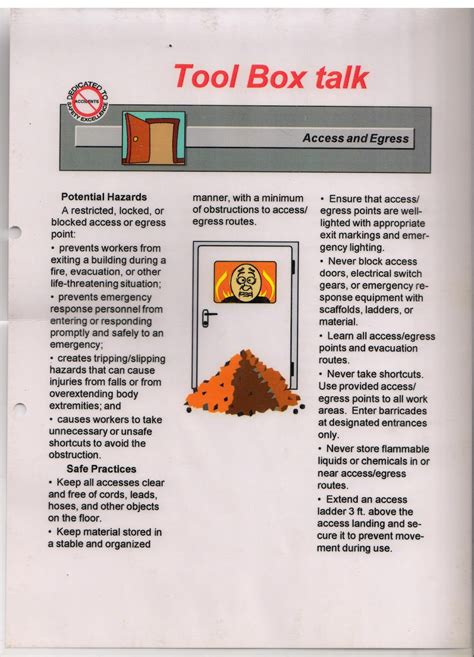 Simple Safety Toolbox Talk Material 2nd Part