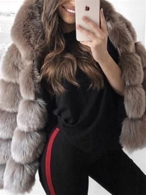 Faux Fur Winter Coats For Women Noracora