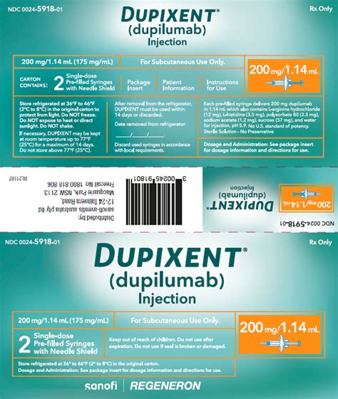 Dupixent Dupilumab 200mg114ml Solution For Injection In Pre Filled