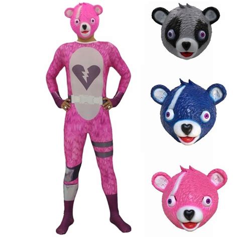 Getting the outfit comes with a free crossbow weapon. #Fortnite Animal Mask Bear Cuddle Team Leader Pink Bear ...