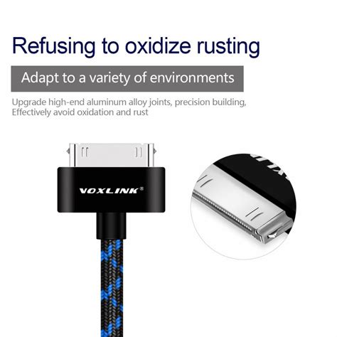 The charge is going up, but it doesn't say it's charging. VOXLINK For iphone 4 USB Charger Cable 30 pin Braided Nylon Premium USB Data Sync Charging Cable ...
