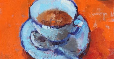 Amy Whitehouse Paintings Orange And Blue Contemporary Still Life