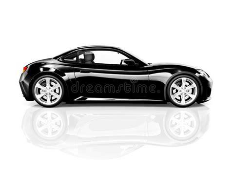 3d Black Sport Car On White Background Stock Photo Image