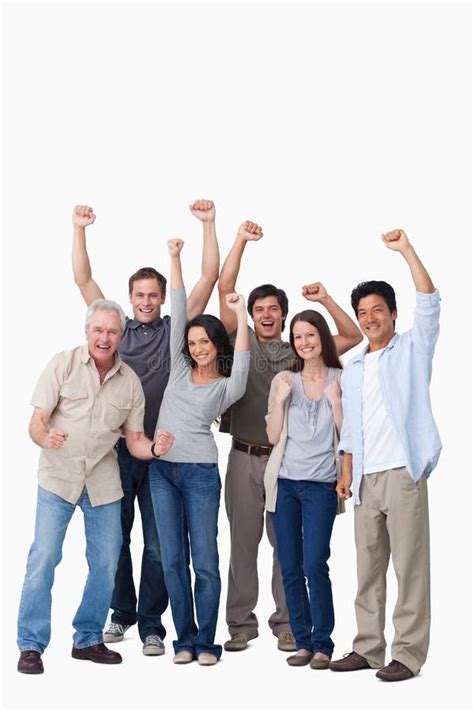 Cheering Group Of People Stock Photo Image Of Smile 22862388