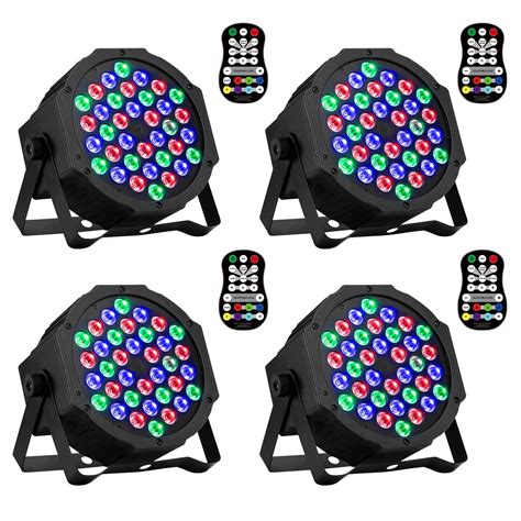 36 Led Stage Lights Aoellit Rgb Dj Lights Sound Activated Compatible
