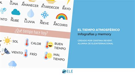 Infografías Sobre El Tiempo Atmosférico Y Un Memory Ideal Para Aprender