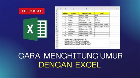 Cara Mudah Menghitung Umur Di Microsoft Excel Wirapro