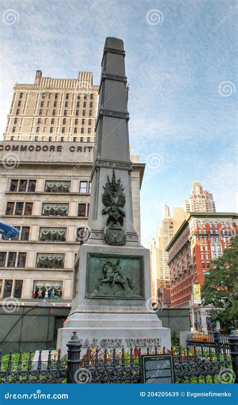 General William Jenkins Worth Monument In New York City Editorial Stock