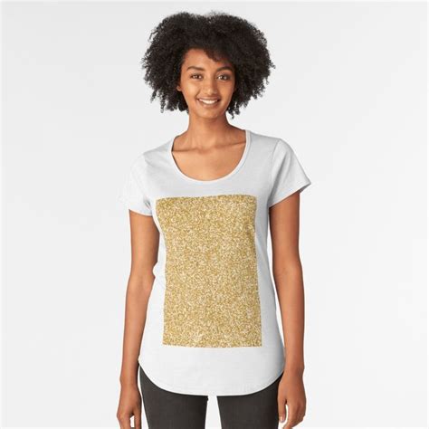 Gold Glitter Premium Scoop T Shirt By Newburyboutique Women T