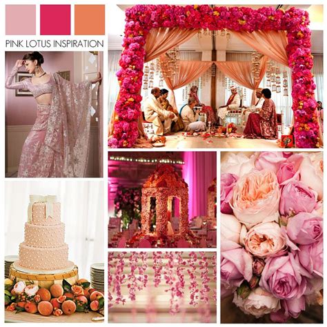 Color Board Pink Magenta And Peach Peach Wedding Colors Indian