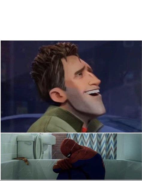 Peter Parker Laughing Then Crying In The Shower Template R