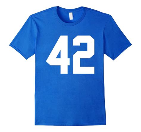 42 Team Sports Jersey Number Front Back Player Fan Tee Cd Canditee