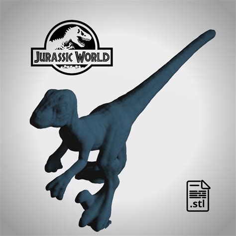 Stl File Blue Velociraptor 🦖・3d Printable Model To Download・cults