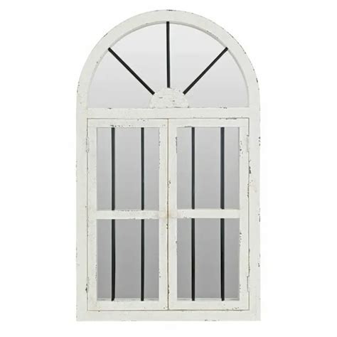 Large Rustic Arched Window Wall Mirror Cottage Farmhouse Distressed