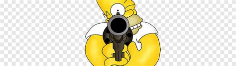 Free Download The Simpsons Icon Homer6 Homer Simpson Holding Gun