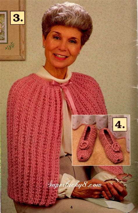 Vintage Bed Jacket N Slippers Knitted PDF By Superlucky8com Knitting For Charity Knitted