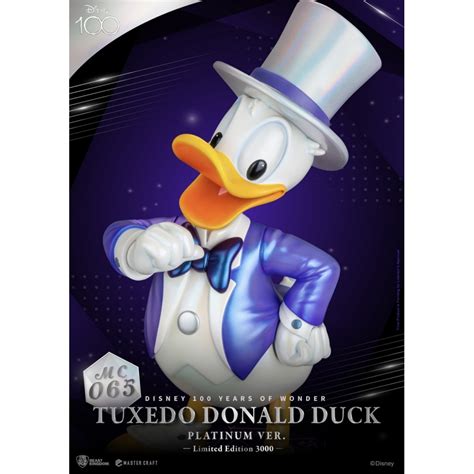 Disney 100th Anniversary Master Craft Tuxedo Donald Duck Platinum