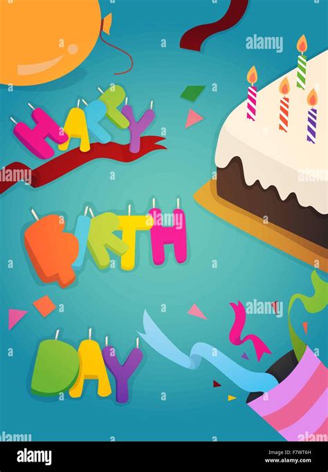 Happy Birthday Greeting Card Design Stock Vector Image And Art Alamy