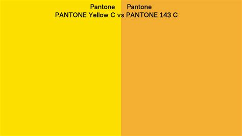 Pantone Yellow C Vs Pantone 143 C Side By Side Comparison