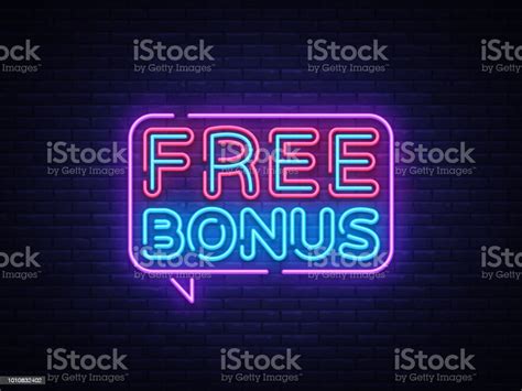Free Bonus Neon Text Vector Bonus Neon Sign Design Template Modern